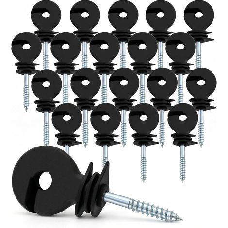 20 Pièces isolateurs annulaires , isolateur cloture electrique , pour cordes, fils et brins. (1/5)