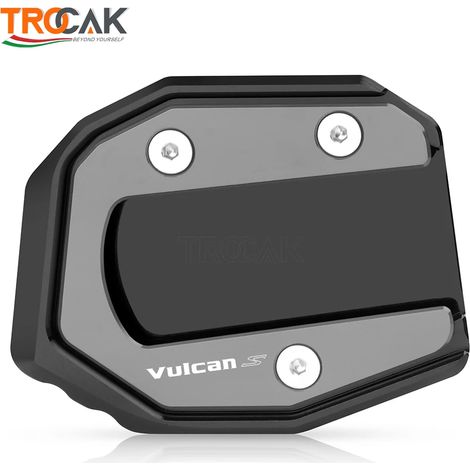 (Gris) Compatible avec la béquille latérale CNC pour moto KAWASAKI Vulcan S VN650 VN 650 (2015-2023) - Extension de béquille avant/arrière - Plaque de support - Maxpower (1/4)