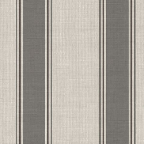 Papel pintado con rayas Profhome 399832 papel pintado vinílico estampado en caliente tejido non tejido ligeramente texturado de estilo tradicional mate gris gris-sombra gris seda 5,33 m2