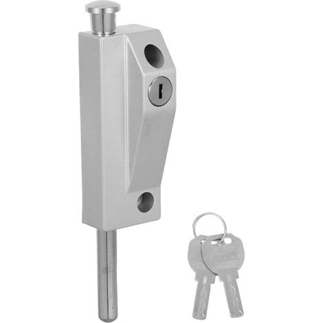 Verrou à Ressort Métallique Argenté pour Porte, 8 X 4, 1 X 4 (1/5)