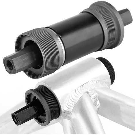 Boîtier de pédalier de vélo à axe carré pour manivelle à axe conique carré (68 x 122,5 mm) (1/5)