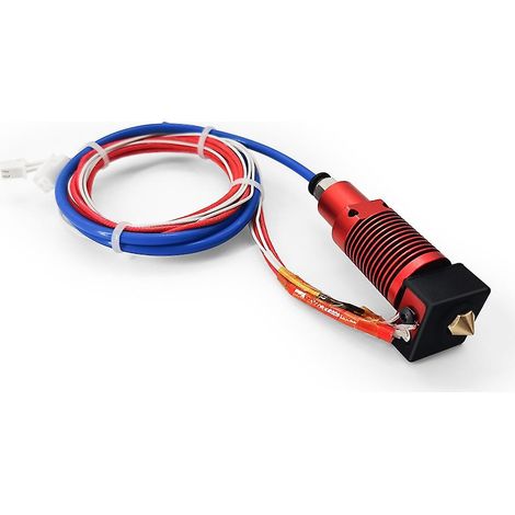 24V Extruder-Hotend-Kit (montiert) mit 0,4mm Düsenheizblock und Silikonabdeckung, kompatibel mit Crealit