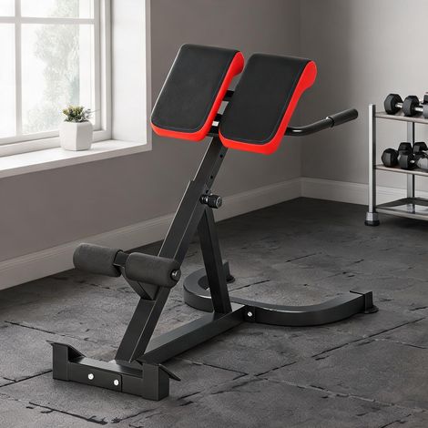 Banc de musculation coloris rouge noir en cuir 112 x 62 x 88 cm (1/5)