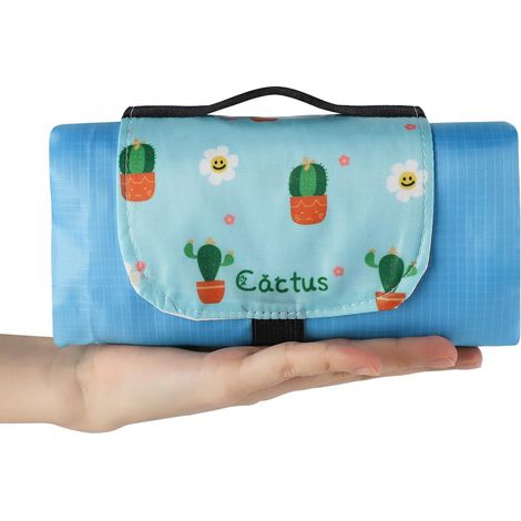 Manta de picnic impermeable, 150 x 200 cm. Manta de picnic impermeable y antimanchas, ultraligera y fácil de limpiar (Cactus). (1/5)