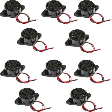 10 Buzzer, Module Sonore 3-24V, Bip Intermittent 100dB, Alarme Électronique Extérieur