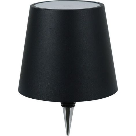 Lampe de bureau LED d'ambiance avec chargeur et prise bouteille - Noir