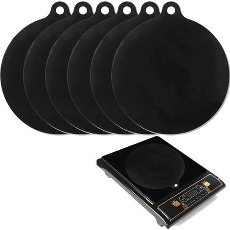 6 pièces Tapis de protection de plaque à induction électrique , tapis de silicone antidérapant, plaque de cuisson protection contre les rayures, - Tapis isolé pour la chaleur,27.5cm24cm (1/5)