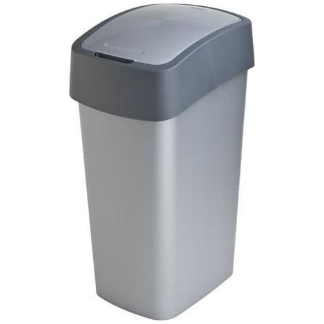 Curver Flip Bin 50 L Rectangulaire Graphite, Silver (1/2)