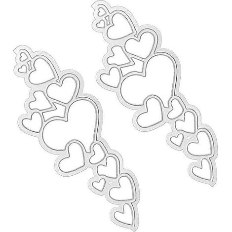 matrices de découpe en dentelle en forme de cœur pour gabarits DIY (1/4)