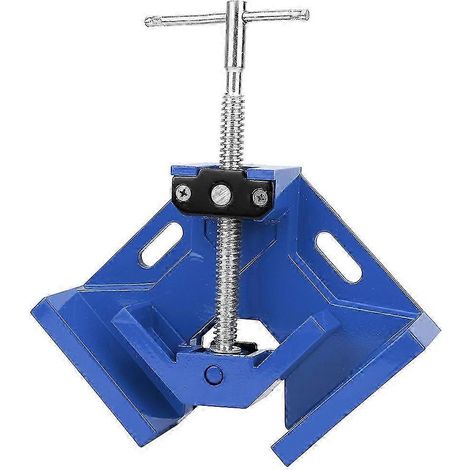 Étau à angle droit à 90 degrés avec poignée en T, fixation rapide pour le travail du bois (bleu) (1/5)