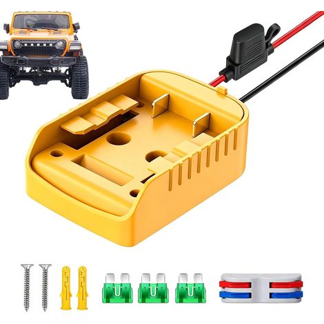 Akkuadapter für Kinder-Elektroautos, Anschlusswerkzeug Mit Ein-/Ausschalter, Sicherung, Akku-Set für Lampen, Ventilatoren, RC-Fahrzeuge und Lichter (1/5)