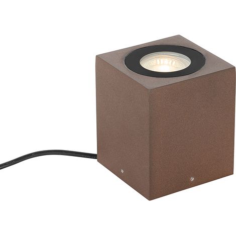 QAZQA Faretto da incasso da terra lennard - Industriale - Alluminio - Ruggine - Quadrato Max. 1 x Watt
