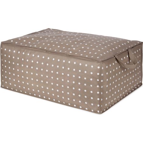 Housse de rangement pour couette Rivoli taupe - COMPACTOR - 70 x 50 x H.30 CM - Marron