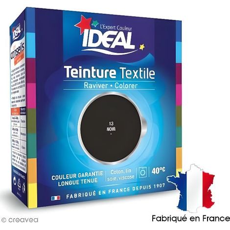 Teinture Tissu Idéal liquide Noir 13 maxi einture Ideal Noir n°13, format maxi, - issus adaptés : coton, lin, ramie, jute, chanvre,