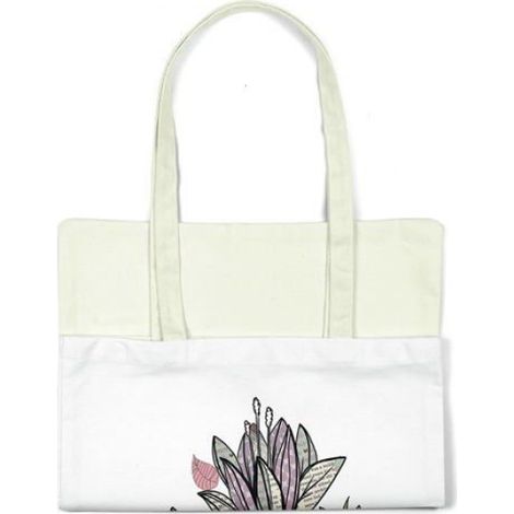 Sac Shopping Tote - Coton - 34 x 40 cm - Porté Épaule - Réutilisable - Lavable - 1 Pièce (1/4)