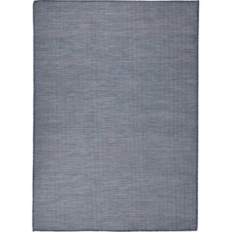 Tapis à tissage plat d'extérieur, Tapis de jardin, Balcon 200x280 cm Bleu FYH45446 (1/5)