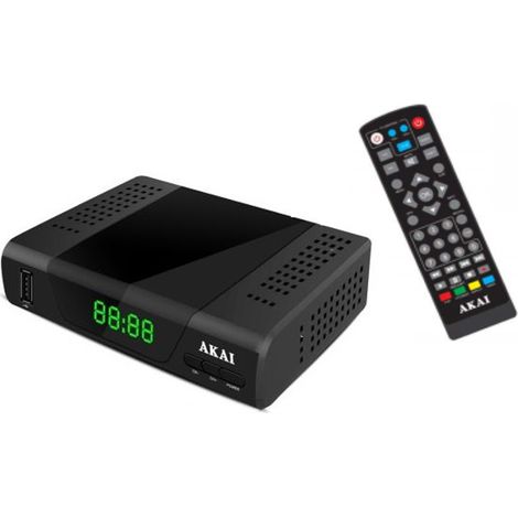 Decoder Digitale Terrestre AKAI ZAP26510K-L Ricevitore HD DVB-T2 H265 HEVC