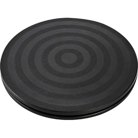 1 Pièce Plateau Tournant Solide Plateau Tournant à 360° avec Roulement Base de Plaque Tournante Plateau Tournant TV Plateau Universel Rond Support Pivotant Résistant Plateau Noir (1/5)