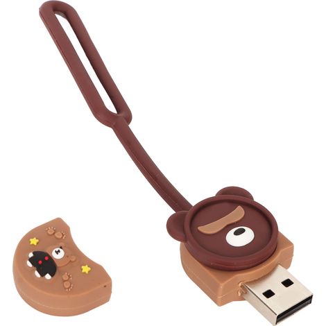 Clé USB Ours Brun Dessin Animé Standard USB2.0 Plug and Play Haute Vitesse Mémoire Stick 32GB pour Sauvegarde Voyage Bureau (1/5)
