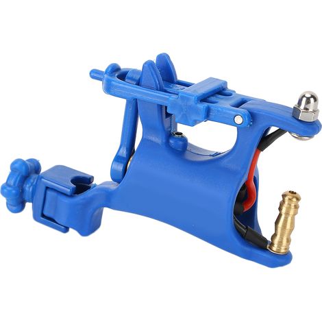 Machine à tatouer professionnelle portable à moteur puissant pour débutants, idéale pour le traçage et l'ombrage (bleue). (1/5)