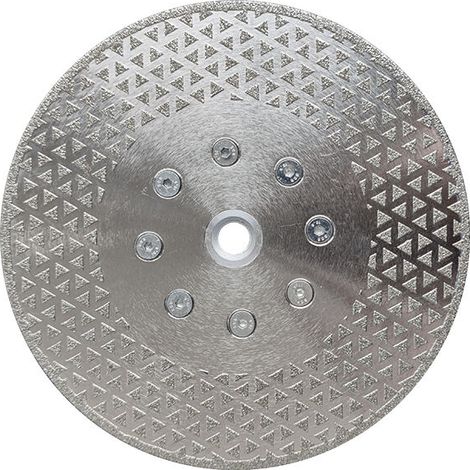 LAN Disque de coupe et de meulage diamant 180 mm x M14 double face électrolytique pour carreaux de granit marbre pierre (1/4)