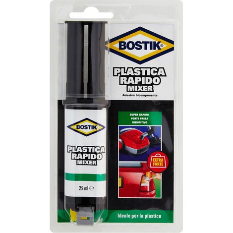 BOSTIK PLASTICA RAPIDO MIXER 25 ML BLISTER Q.TA 6