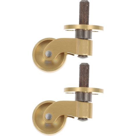 Roulette universelle pivotante à 360 degrés, roulette robuste en laiton pour meubles-5X2.8X2.5CM-Golden (1/4)