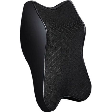 Voiture appui-tête coussin oreillers de cou en mousse à mémoire coussin de siège de voiture pour passager conducteur 2230cm Noir (1/4)