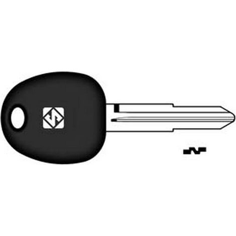 1PZ CHIAVI AUTO LOOK A-LIKE PORTA TRANSPONDER HYN12TE - HYN12TE