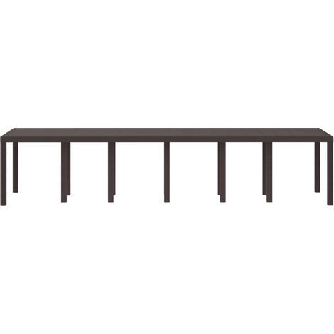Maison Exclusive - Gartentisch Braun 350 x 100 x 74 cm Poly-Ratta
