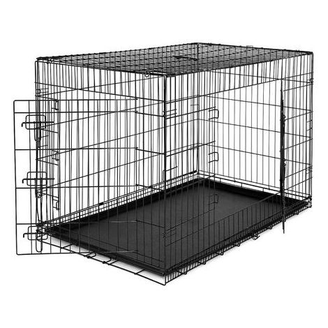 lionto Hundetransportkäfig Tiertransportbox Hundebox Größe (XXXL) 122x75x81 cm (1/5)