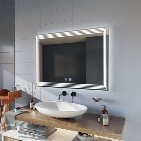 Miroir LED Rectangulaire Desembuage 80x60cm Adis Basic Touch (1/5)