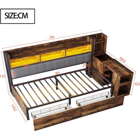 Modulares Sofa aus Holz in Natural Wood 241 x 114.2 x 113 cm HOMAIRE (1/5)