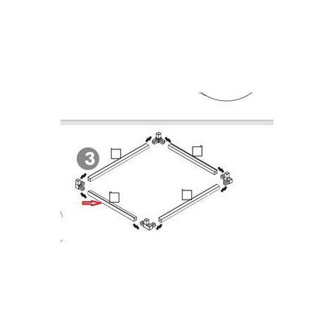 R PROFILO PICCOLO X BASE SUP.  KIT COPRILAVATRICE RESINA 68X64XH88 CM BIANCO