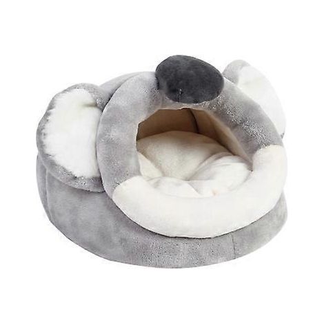 Lit d'hiver en peluche pour hamster nain - Petite maison pour hamsters nains - Gris
