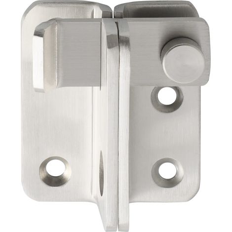 Verrou de Porte Coulissante Cadenas Moraillon Serrure de Porte Loquet de Verrouillage de Boucle Crochet Antivol, Finition Brossée en Acier Inoxydable, EMS3006R-LS (1/5)