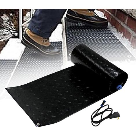 Largeight – Tapis chauffant extérieur antidérapant en caoutchouc – Fait fondre jusqu'à 5 cm de neige en 1h – Cordon d'alimentation inclus (1/5)