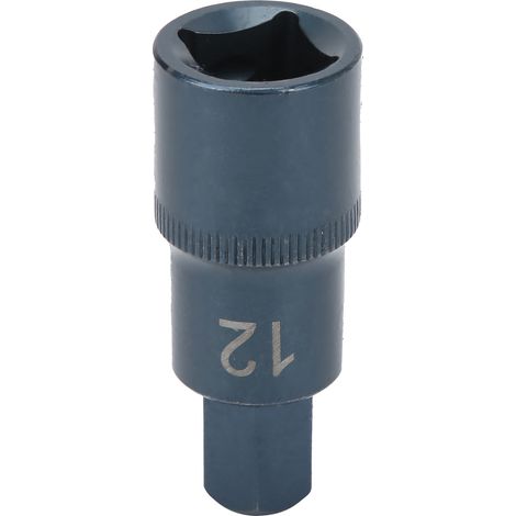 Rostbeständiger Steckschlüsseleinsatz aus S2-Legierungsstahl für Ratschenschlüssel, brünierte Handwerkzeuge 1/2 x 50 x H 12 (1/5)