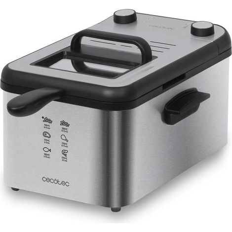 Friteuse Électrique 3000, Noir. 3 L, Jusqu’à 190 ºC, Minuterie, Cuve Émaillée qui convient au Lave-vaisselle, Filtre OilCleaner, 2400W. (1/5)