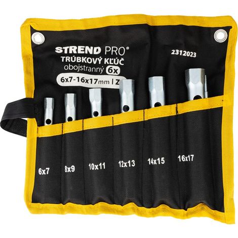 Schlüssel Strend Pro, 6x7-16x17 mm, Rohrschlüssel, doppelseitig, Zn, Set 6 Stk. (1/4)