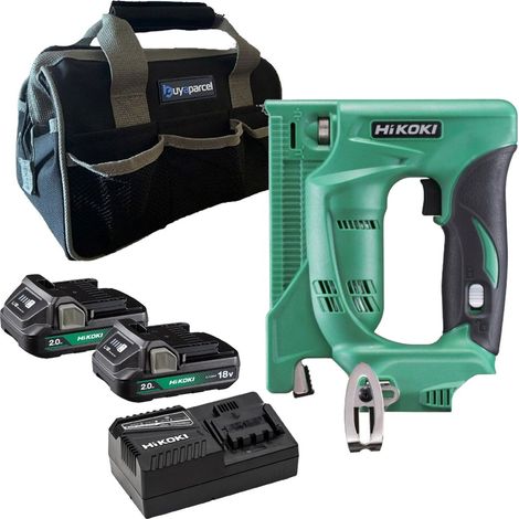 Hikoki N18DSLW4Z 18v Cordless 23G Stapler + X2 2AH Battery + Charger + Bag (1/5)
