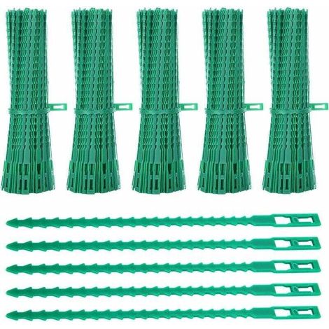 Paquet de 500 attaches pour plantes, attaches de jardin réglables de 17 cm, attaches en plastique pour jardins flexibles, attaches de tomate pour câble de jardin pour aider à soutenir les plant