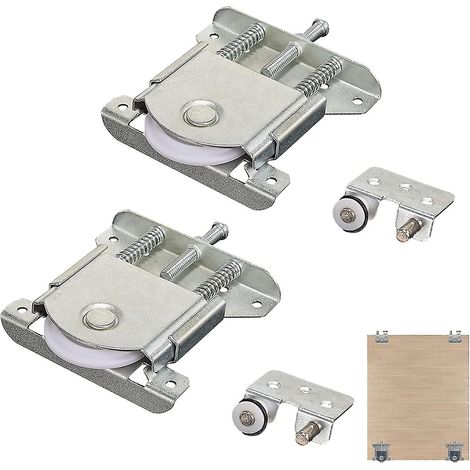 Roulettes coulissantes en nylon pour porte de placard, pièces détachées pour porte coulissante de placard, poulie pour meuble/penderie (4 pièces) (1/2)