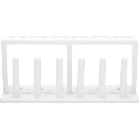 Soporte para tubos de ensayo Cocoarm de 6 orificios, soporte de laboratorio de plástico para tubos de hasta 25 mm, alta temperatura de 100 °C (212 °F), ideal para uso en laboratorio. (1/5)