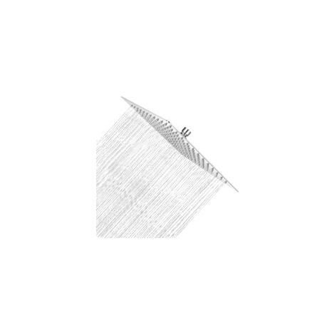 Espejo de cabezal de ducha cuadrado fijo de acero inoxidable Crezuo de 25 cm (10 pulgadas)