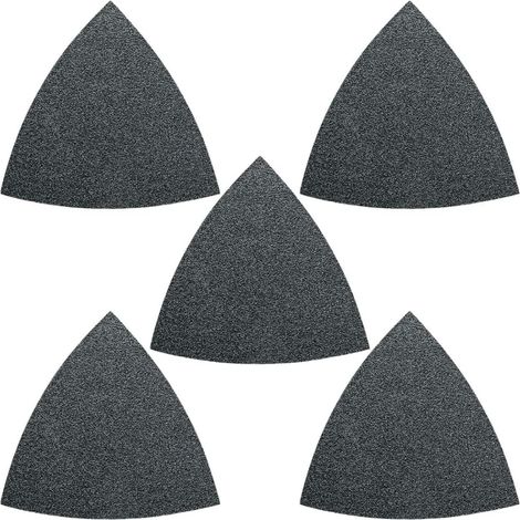 Feuilles Abrasives - 5 Pce - Corindon - Grain 40 - Fixation Auto-Agrippant - Pour Métal Et Bois - 80 Mm (1/5)