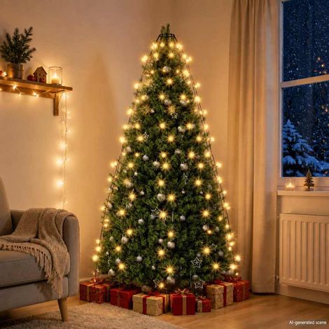 vidaXL Guirlande lumineuse d'arbre de Noël avec 180 LED 180 cm