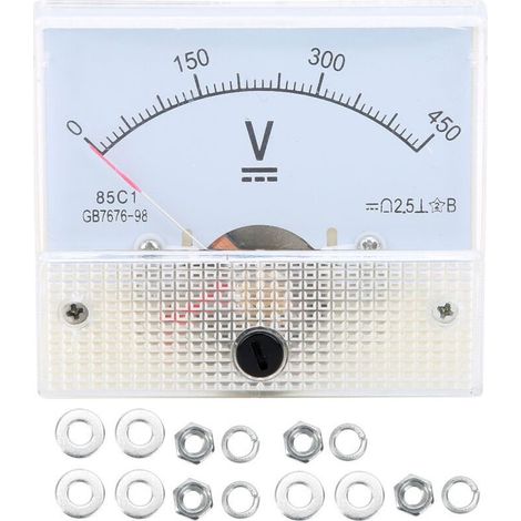 Voltmètre analogique 85C1, voltmètre CC, voltmètre, jauge CC 0-450 V-Crezuo (1/4)
