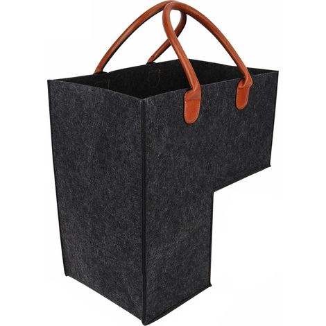 Panier de Rangement Pliable pour Escalier - Corbeille en Feutre Grande Capacité pour Linge ou Jouets (Forme Carrée ou Ronde) (1/4)
