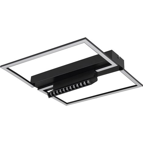 Deckenleuchte Wohnzimmerlampe LED beweglicher Strahler Memoryfunktion Schwarz (1/5)